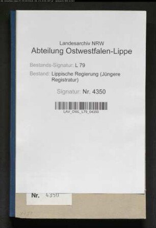 Verwaltung des abteilichen Gutes in Lüdenhausen, Band 1