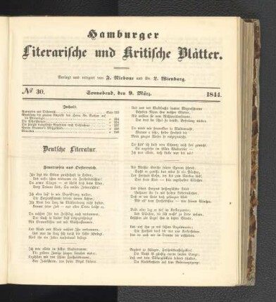 Nummer 30. Sonnabend, den 9. März