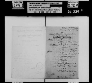 Regierungsanordnung zur periodischen Grenzrevision gegen das Oberamt Tettnang