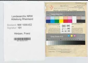 Entnazifizierung Franz Hintzen, geb. 30.07.1896 (Direktor)