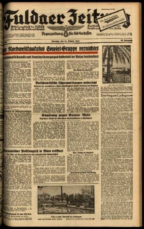 Ausgabe vom Dienstag, den 13. Oktober 1942.