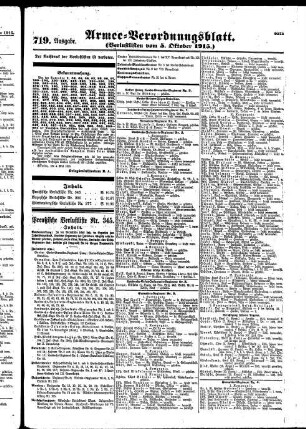 719. Ausgabe. Dienstag, 5. Oktober 1915