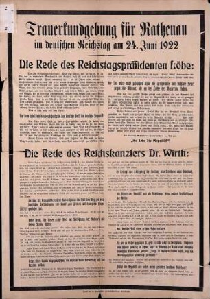 Trauerkundgebung für Rathenau (Reichsregierung)