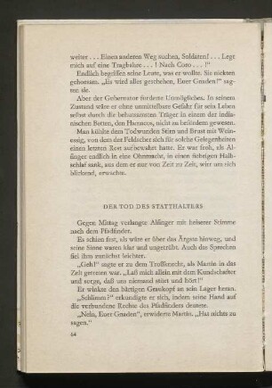 Der Tod des Statthalters