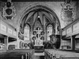 Reichstädt, Dorfkirche, Inneres, Blick zum Chor