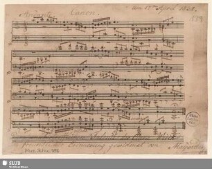 186: Canons - Mus.Schu.186 : keyb - a