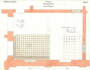 Gärtner, Friedrich von; München; Wittelsbacherpalast - Parkettboden im Wohnzimmer u. Salon 1. OG (Teilansicht)