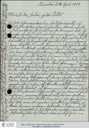 Brief vom 15.04.1908