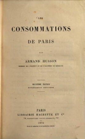 Les consommations de Paris