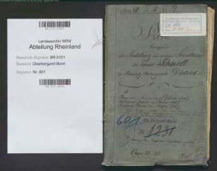 Schmidt, Lebrecht 02.12.1778 - 18.01.1830 in Mexiko; Bergamtsdirektor zu Siegen; Personalakte