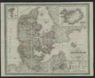 Karte von Dänemark, 1:1 100 000, Lithographie, 1832
