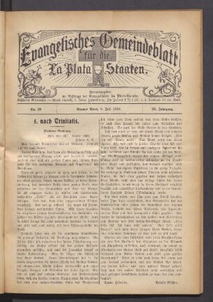 No. 28. 8. Juli 1914