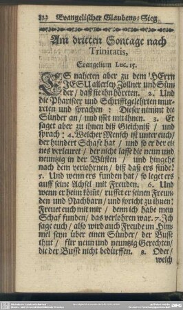 Am dritten Sontage nach Trinitatis