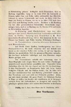 Fürstabt Johann Bernhard Schenk zu Schweinsberg, der zweite Restaurator des Katholicismus im Hochstifte Fulda : 1623 - 1632