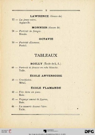 Tabelaux (Nr. 40-60)