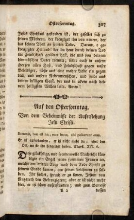 307-316, Auf den Ostersonntag.