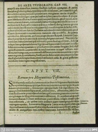Caput VIII. Rerum pro Moguntinis Testimonia