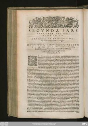 Secunda Pars Enarrationis Psalmorum Davidis, Excerpta Ex Praelectionibus Henrici Molleri, Hamburgensis.