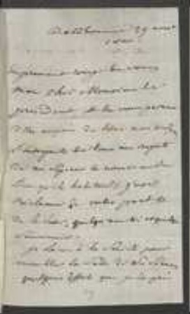 Brief von François Gabriel von Bray an Johann Jacob Kohlhaas