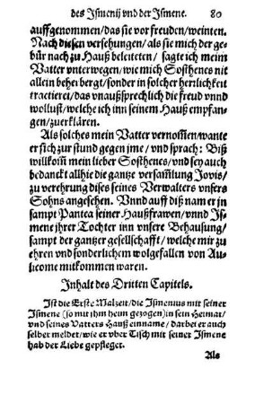 Inhalt des Dritten Capitels.