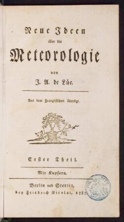 Neue Ideen über die Meteorologie; Bd. 1
