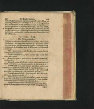 Titulus XIII. De Exceptionibus.