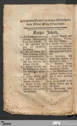 Kurtzer Inhalt.