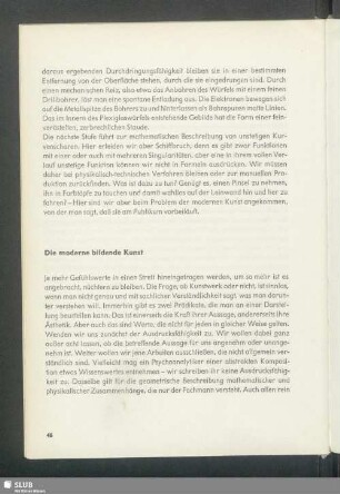 Die moderne bildende Kunst