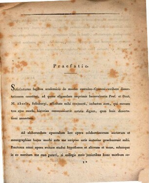 De cyanosi : dissertatio inauguralis medico-physiologica
