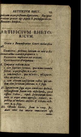 Artificium Rhetoricum.