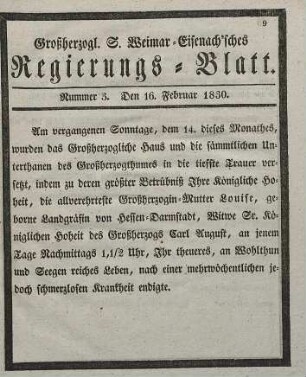 Nr. 3 : 16. Februar 1830