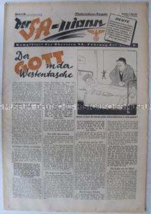 Wochenzeitung "Der SA-Mann" u.a. zur politischen Lage in der UdSSR