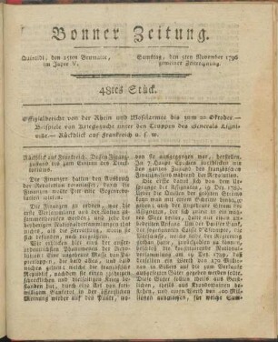 Bönnisches Intelligenzblatt. 1796-1796