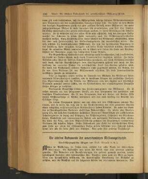 Die ältesten Dokumente der amerikanischen Missionsgeschichte.