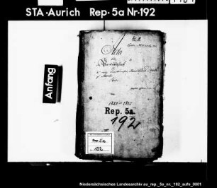 Vormundschaft über die Kinder des Landbaumeisters D.F. Deuth