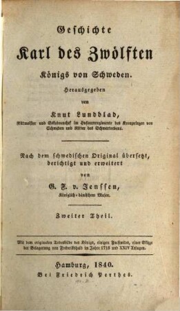 Geschichte Karl des Zwölften, Königs von Schweden, 2