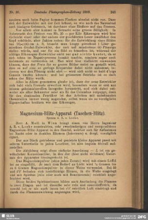 Magnesium-Blitz-Apparat (Taschen-Blitz)