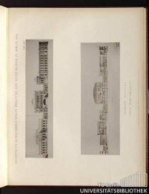 Öffentliche Konkurrenz wegen Bebauung der Museumsinsel 1884 Taf. LIV