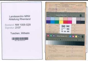 Entnazifizierung Wilhelm Tuschen , geb. 27.10.1900 (Bahnbeamter)