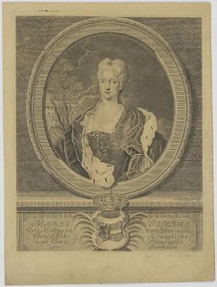 Bildnis der Maria Josepha, ErtzHerzogin von Österreich, vermählte königliche und Chur-Princessin von Sachsen