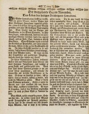 Der dreyzehende Tag im November