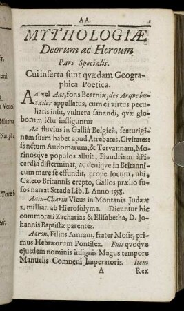 Pars Specialis. Cui inserta sunt quædam Geographica Poetica.