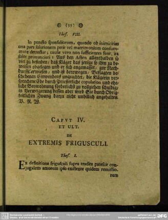 Caput [VI.] Et Ult. De Extremis Frigusculi