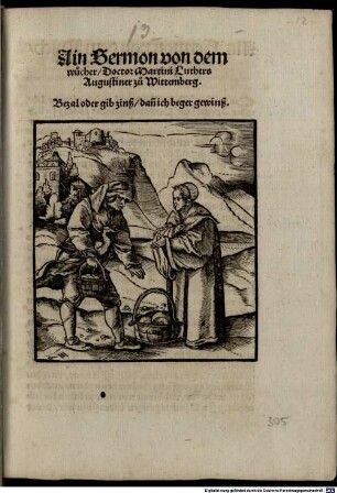 Eyn Sermon von dem wucher