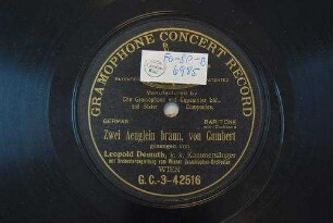 Zwei Aeuglein braun / von Gumbert