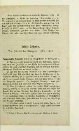 Dritter Zeitraum. Das Zeitalter der Kreuzzüge, 1096-1273