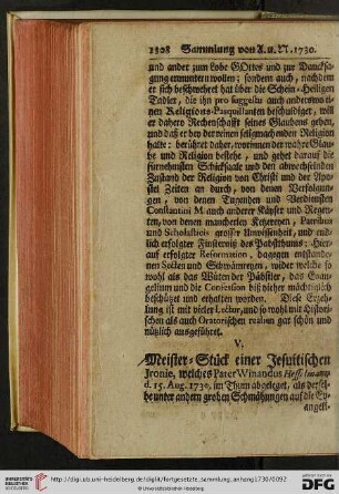 V. Meister-Stück einer Jesuitischen