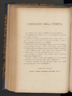 Condizioni della vendita