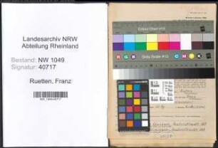 Entnazifizierung Franz Ruetten , geb. 02.10.1892 (Techniker)