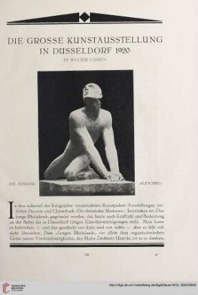 1: Die Große Kunstausstellung in Düsseldorf 1920